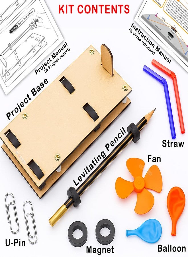 كيت 4 كيوريس مجموعة أدوات Kit4Curious: نموذج قلم رصاص مغناطيسي معلق، مشروع مدرسي + 50 تجربة علمية فيزيائية ممتعة يمكنك صنعها بنفسك - Image 5